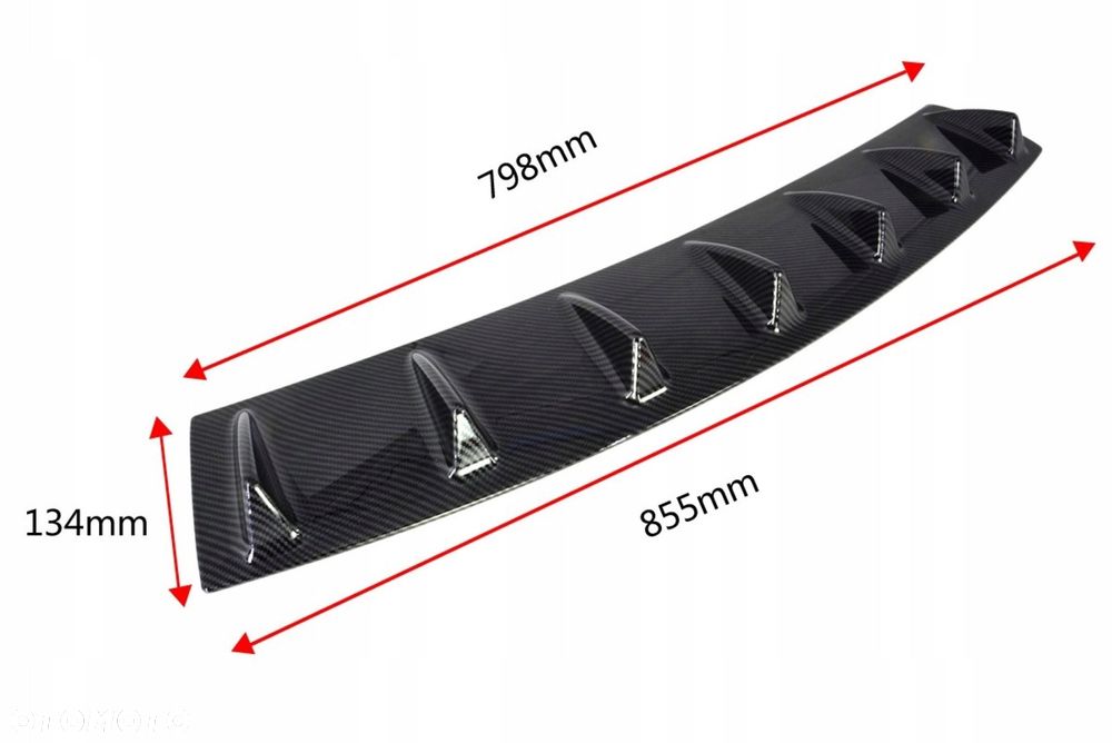 Uniwersalna dokładka lotka tył 85CM zderzak CARBON - 5