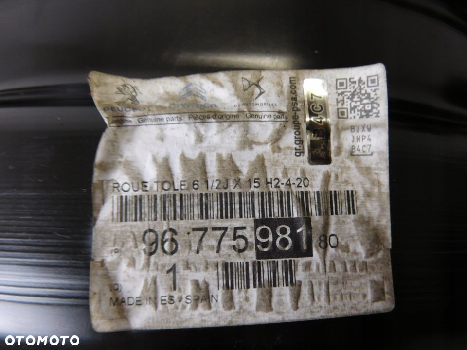 FELGI 15 PEUGEOT 301 207 208 307 308 PARTNER 2008 OPEL CORSA F CROSSLAND X CITROEN C3 C4 CACTUS BERLINGO NOWE - 8