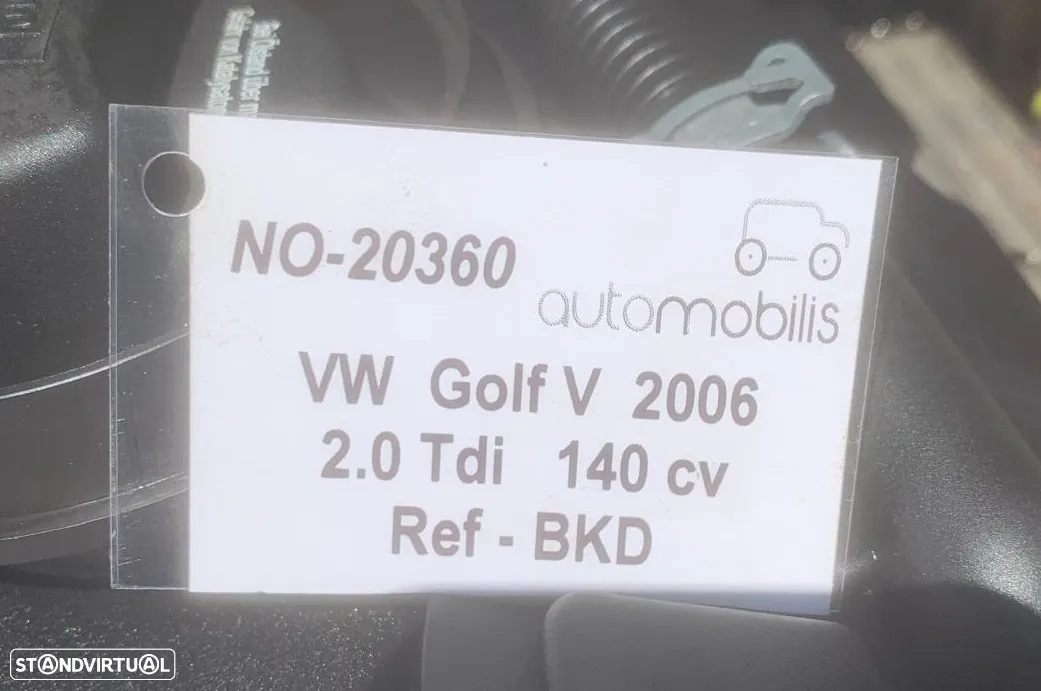 Motor VW GOLF V (1K) 2.0 TDi 140 cv de 2005 Ref - BKD  NO-20360 - 6