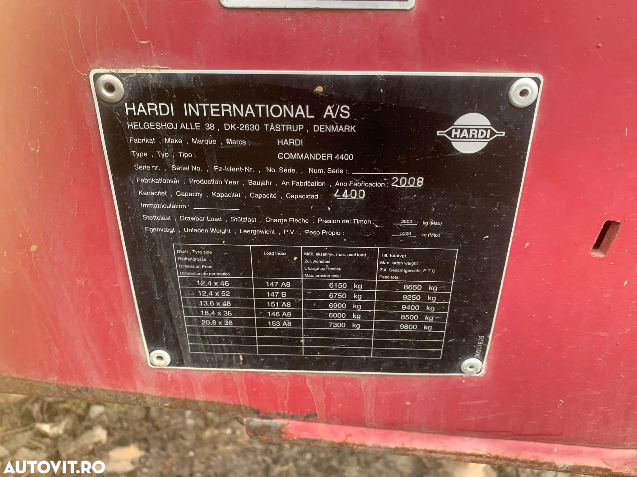 Hardi Commander 4400 - 4