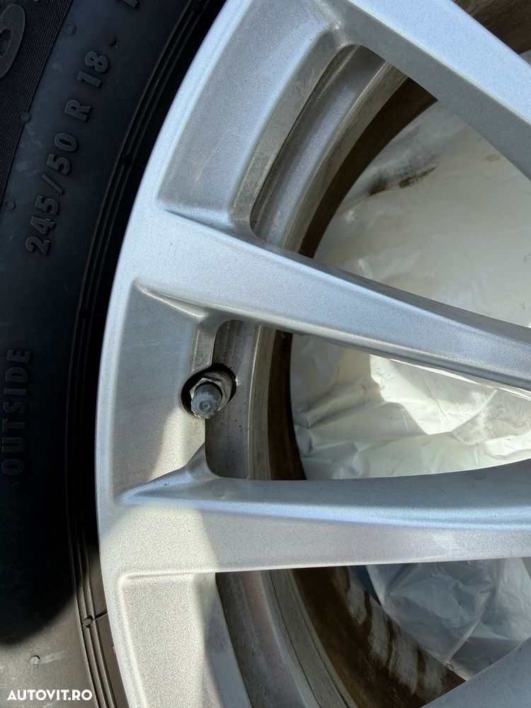 Set 4 Jante Originale BMW OEM R18 5x112 ET30 + TPMS + Anvelope Continental RunFlat G11 G12 G30 - 4