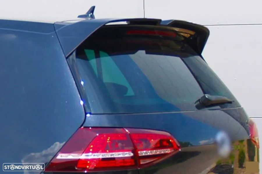 Aileron / lip / spoiler traseiro em preto piano brilhante em plástico ABS para VW Golf 7 / 7.5 3D 5D hatchback 2012-2020 (mala standard) - 2