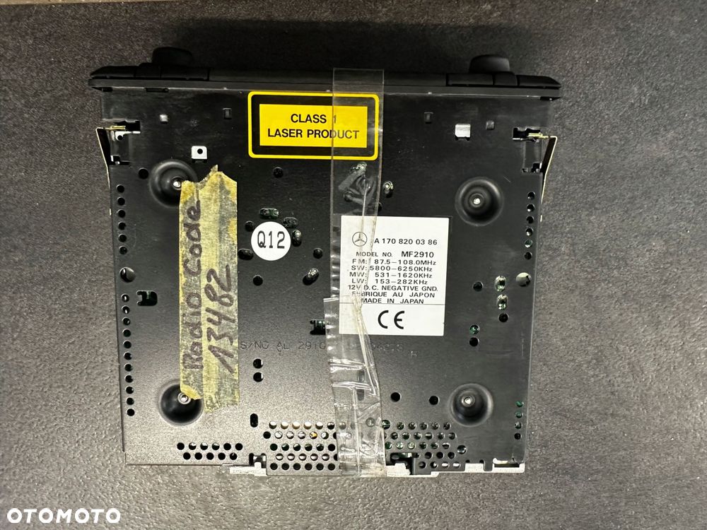 mercedes w163,w168, w210 radio cd a1708200386 - 4