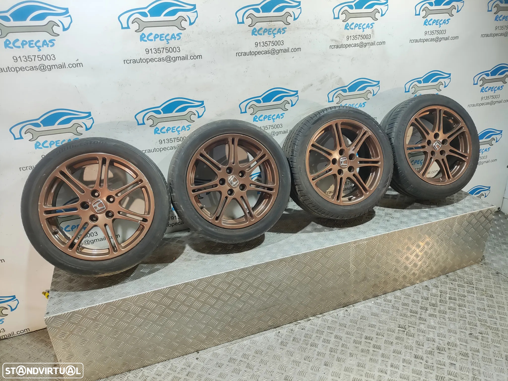 Conjunto Jantes 17 Originais Honda Civic 7 VII EP3 Type R 7J ET45 5x114,3 - 9
