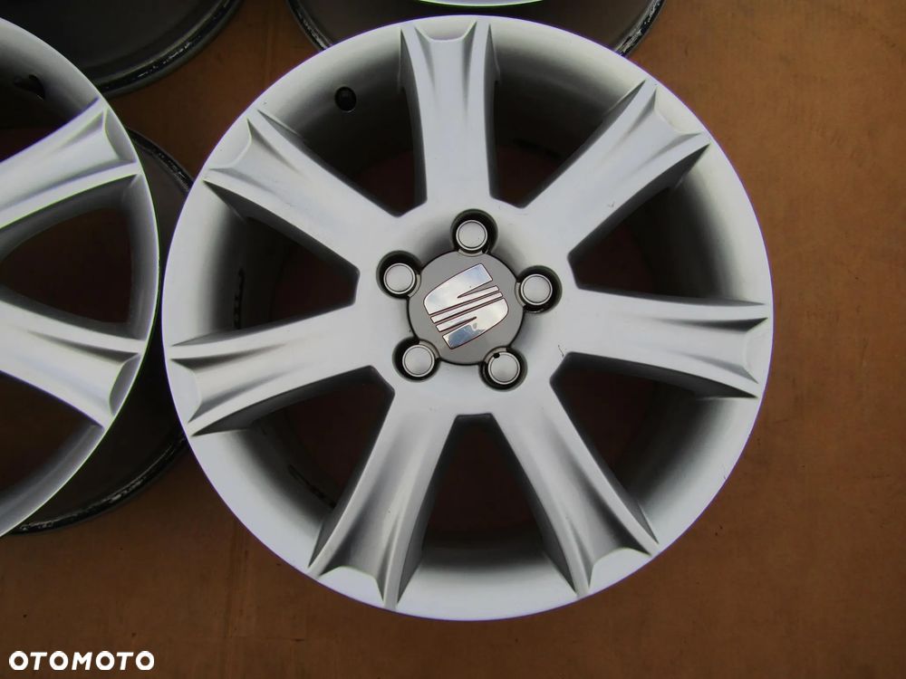 4x Felgi Aluminiowe 17 Seat Leon Altea VW Caddy Golf V VI T4 Jetta Skoda Octavia II 7 j 5x112 ET54 piasta 57,1 nr oryginału 1P0601025J - 10