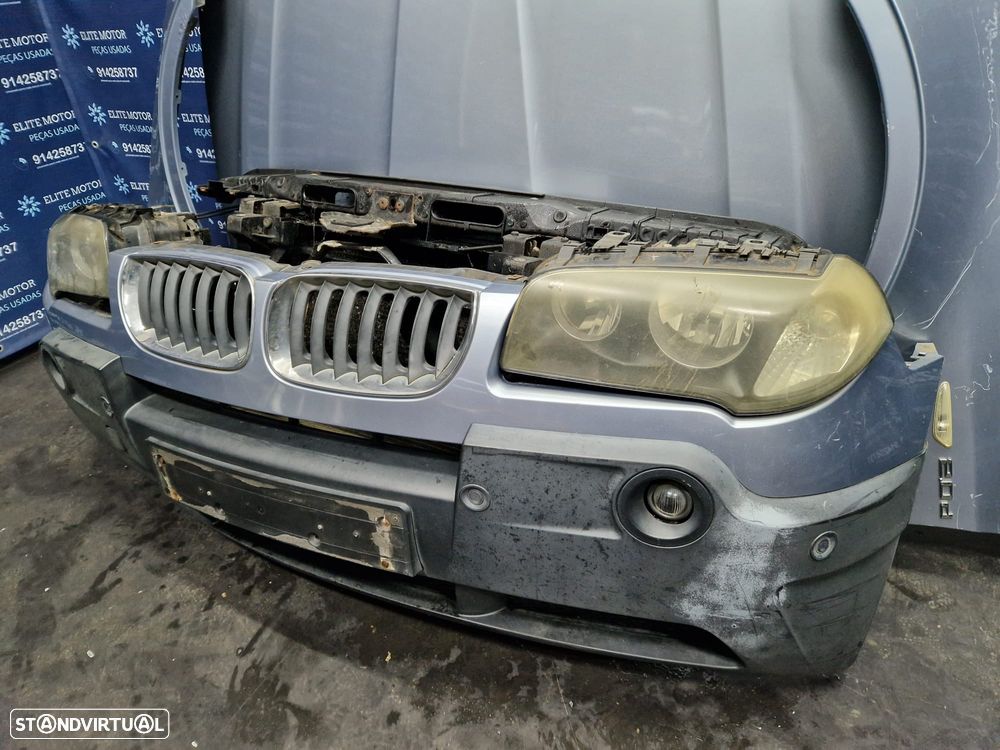Frente completa usada BMW X3 E83 2.0D 150CV M47 capot parachoques oticas guardalamas - 3