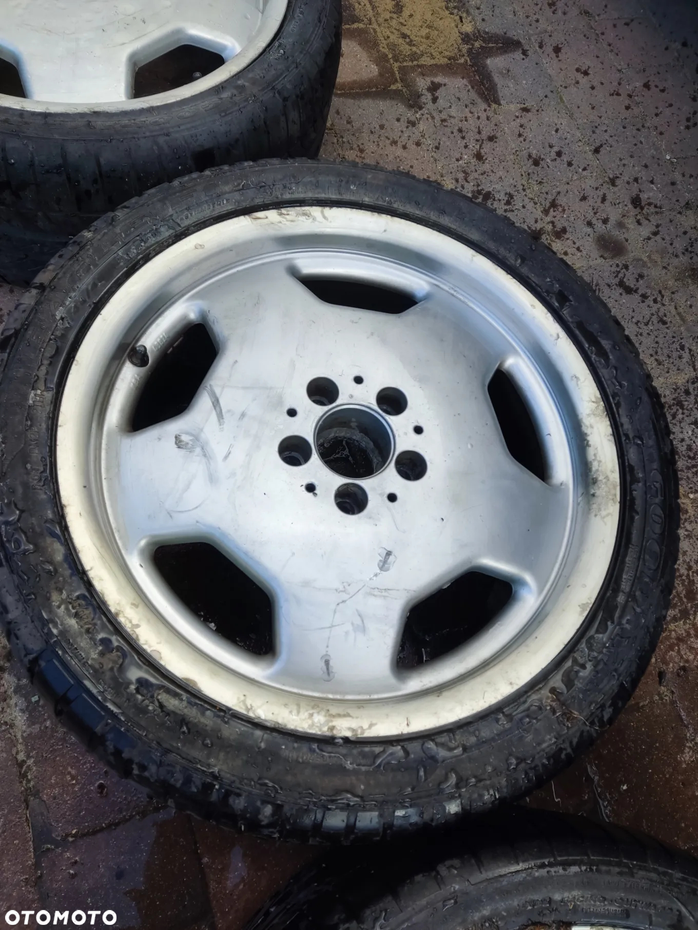 Mercedes R129 SL Felgi 18'' komplet 4 sztuki Monoblock AMG 8j/18 h2 oryginał uszkodzone - 11