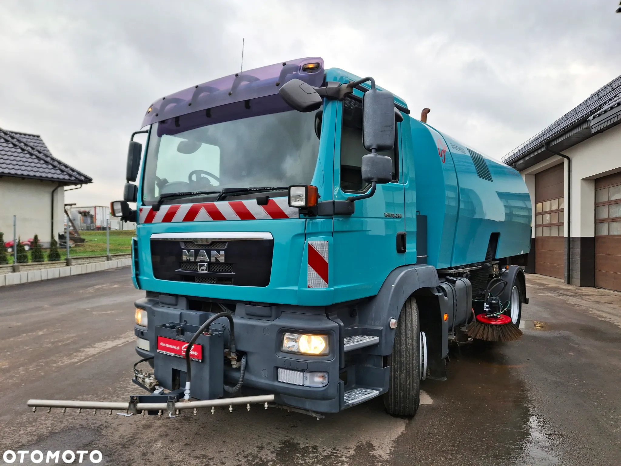 MAN TGM 18.290 Zamiatarka Bucher 2 Silniki Karcher Mycie Ciśnieniowe EUnited PM10 - 16