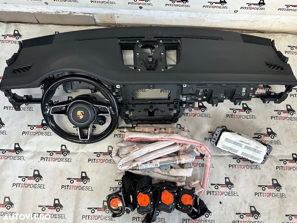 KIT AirBag complet PORSCHE MACAN S 95B 2014 2015 2016 2017 2018 2019 2020 plansa bord-volan-airbag-centura - 2