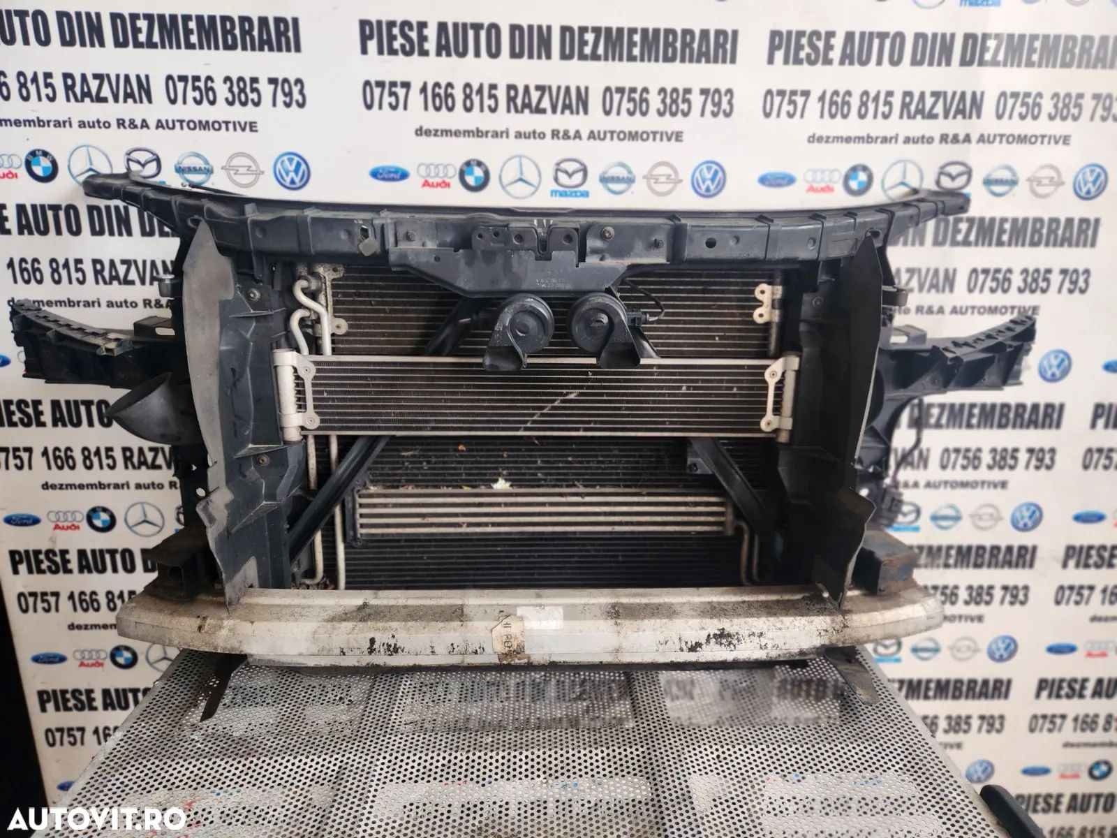 Trager Calandru Complet Audi Q7 7L 3.0 Diesel Automat Radiator Apa Clima Armatura Termocupla Dezmem - 1
