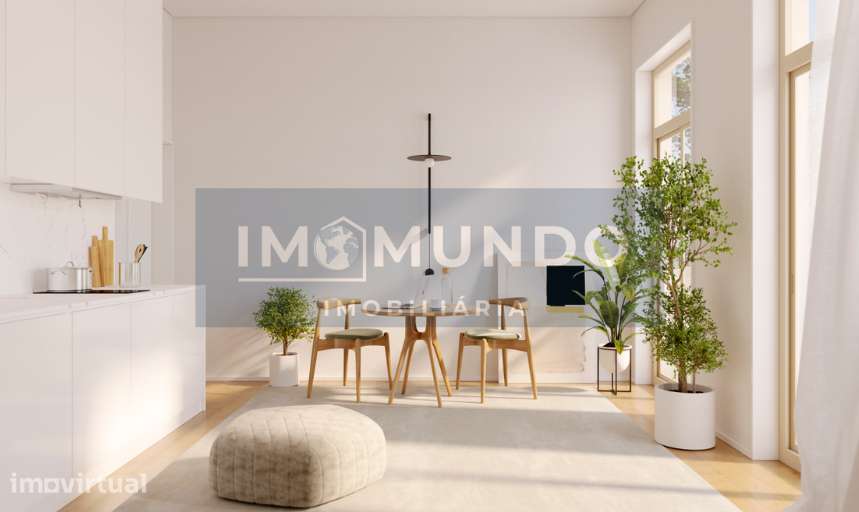 T0 Novo com Varanda e Jardim Interior Junto ao Mar: Condomínio Leça - Grande imagem: 3/14
