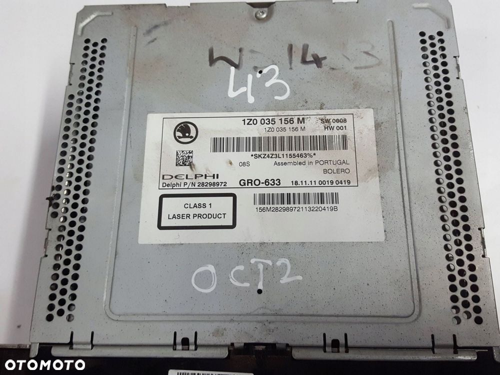 SKODA OCTAVIA 2 II LIFT 08-12r RADIO CD 1Z0035156M - 4