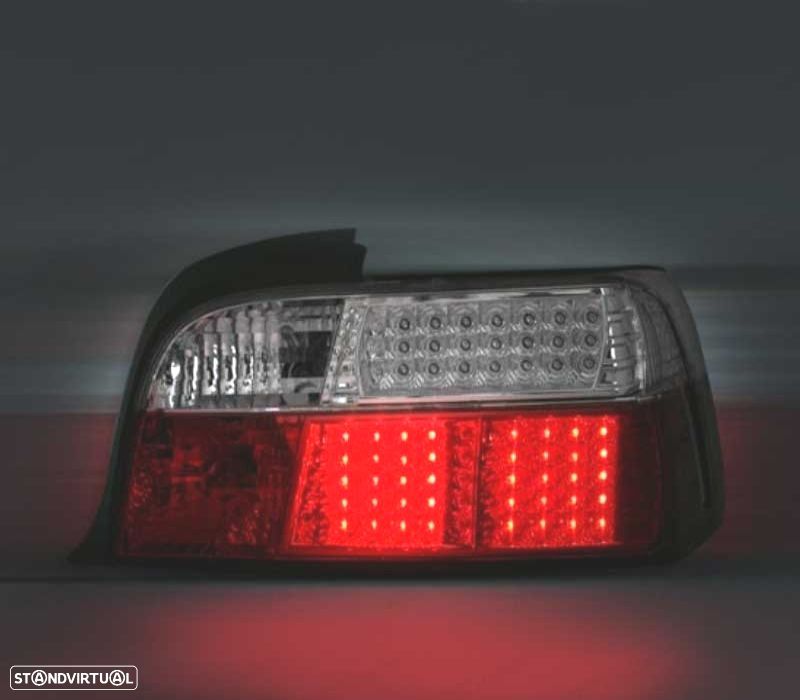 FAROLINS TRASEIRTOS LED PARA BMW E36 VERMELHO CLARO - 3