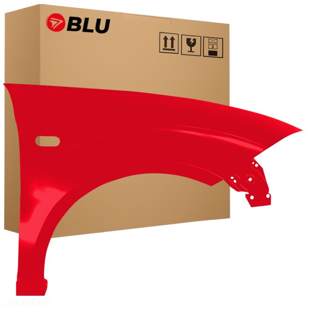 BLU Błotnik SEAT ALTEA XL LS3H Prawy Przód Czerwony 2006-2015 ocynk Emocion - 1