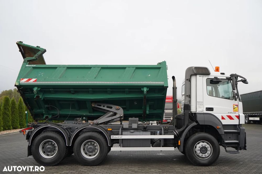 Mercedes-Benz AXOR 2636 / 6x4 / BASCULĂ CU 2 LATE / HIDROCLAPĂ / HIDROCLAPĂ / SPECIAL / CU PUNGĂ DE TRECERE FRONTALĂ / MANUALĂ - 11