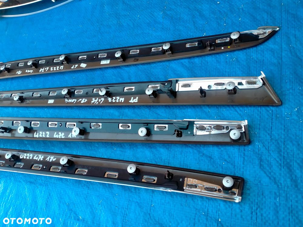 Mercedes W222 Lift Long Dekor Dekory Listwy Konsoli Drzwi Podświetlane 2018r - 19