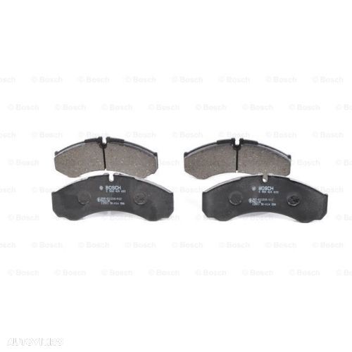 Set placute frana punte fata Iveco Daily III, 1999-2006, Renault Mascott, 2005-2013, Bosch 0986424833 - 2