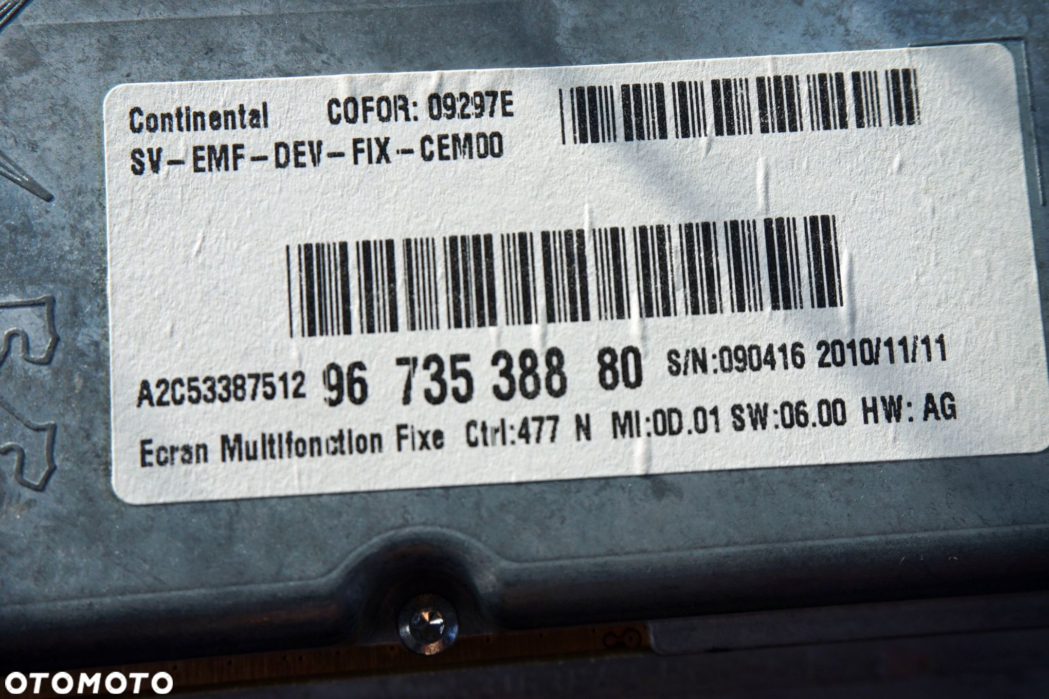 WYŚWIETLACZ EKRAN C5 III X7 LIFT 9673538880 6593Q4 CITROEN 2011-2017 - 4