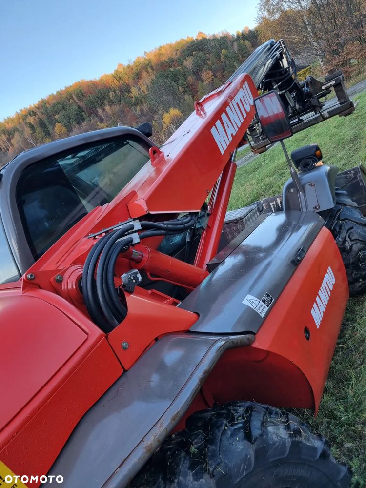 Manitou 523 MonoUltra Ładowarka teleskopowa 5m 2,3 tony Posuw wideł Hydr. łyżka Klima 2x kamera PERKINS z Komuny Norweskiej! Jak Nowa 3136 mtg Zero luzów wycieków SERWISY DEKRA - 35