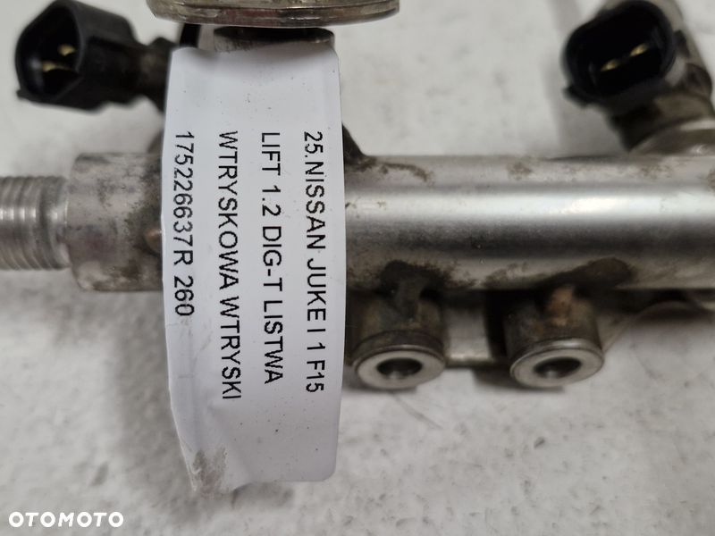 NISSAN JUKE I 1 F15 LIFT 1.2 DIG-T LISTWA WTRYSKOWA WTRYSKI 175226637R - 7