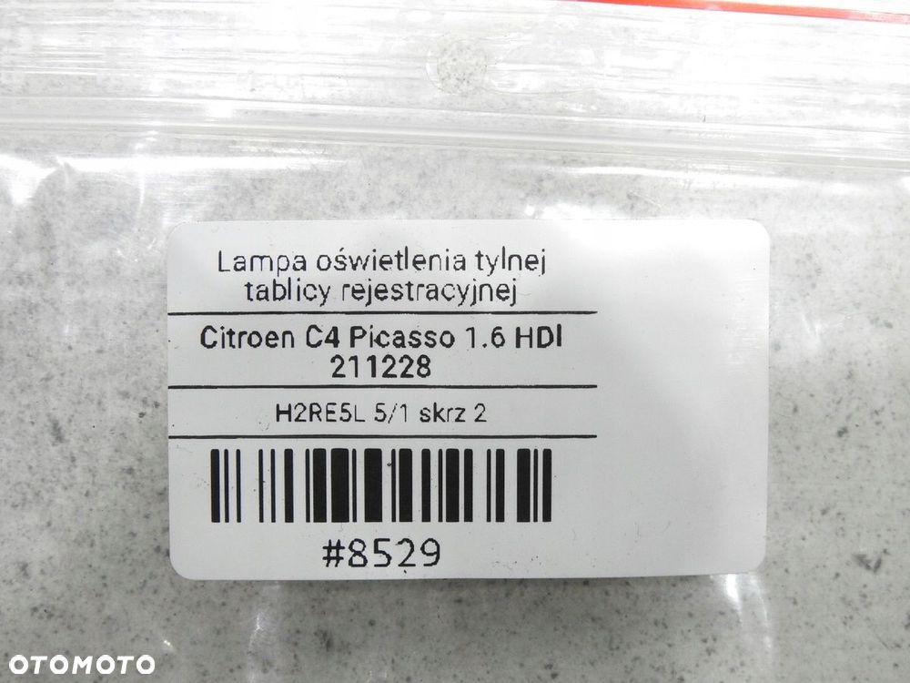 LAMPKA TABLICY REJESTRACYJNEJ CITROEN C4 PICASSO I - 7