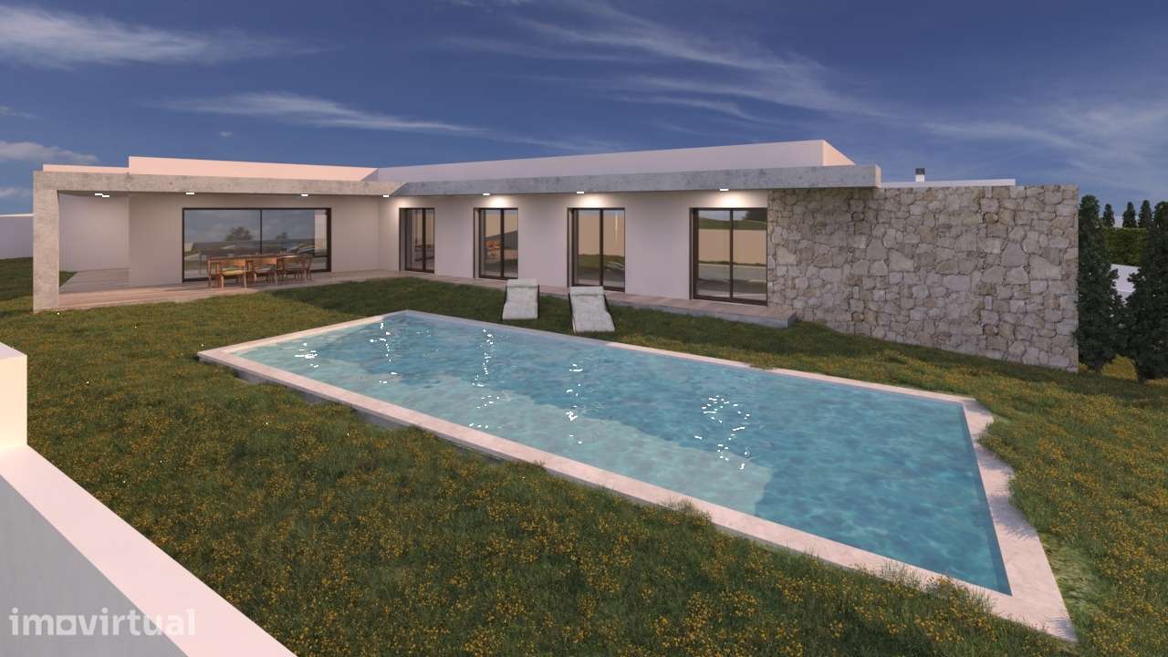 Moradia T4 Térrea de Arquitetura Moderna em Pataias | Alcobaça - Grande imagem: 2/39
