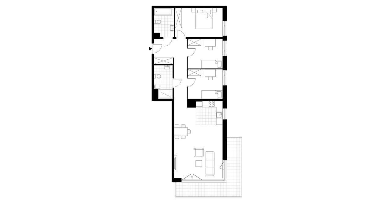 4-pokojowe mieszkanie 85m2 + balkon Bezpośrednio - Pełny obrazek: 3/23