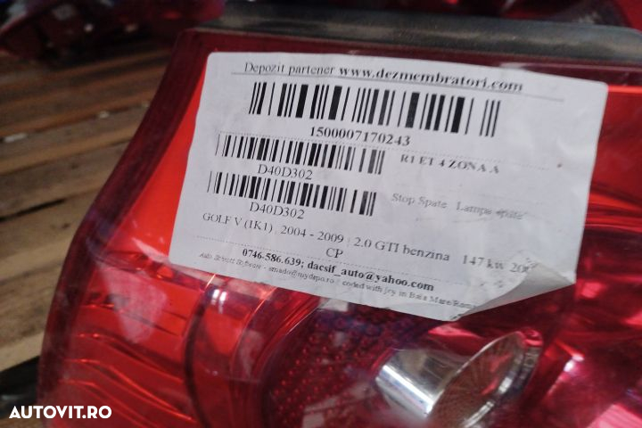 Lampa stop stanga pe aripa Volkswagen VW Golf 5  [din 2003 pana  2009] seria Hatchback 5-usi 1.4 MT - 2