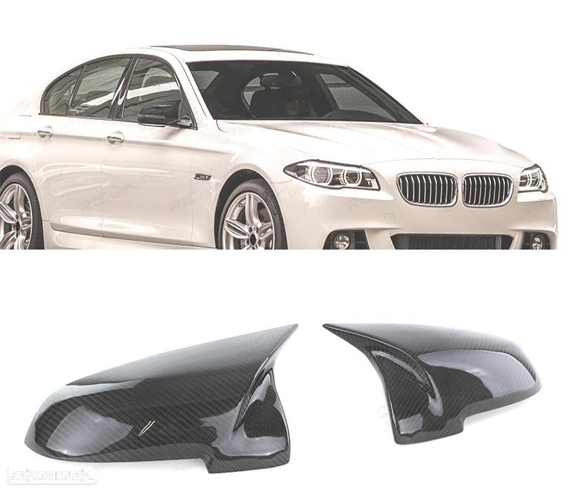 CAPAS DE ESPELHOS RETROVISORES CARBONO PARA BMW 5ER GT F07 F10 F11 F18 7ER F01 - 1