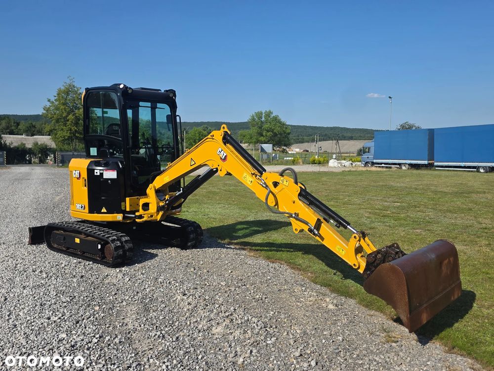 Caterpillar CAT 302.7 CR mini koparka szybkozłącze 3 łyżki piękna serwisowana 1 wł JCB sprowadzona w oryginale - 18