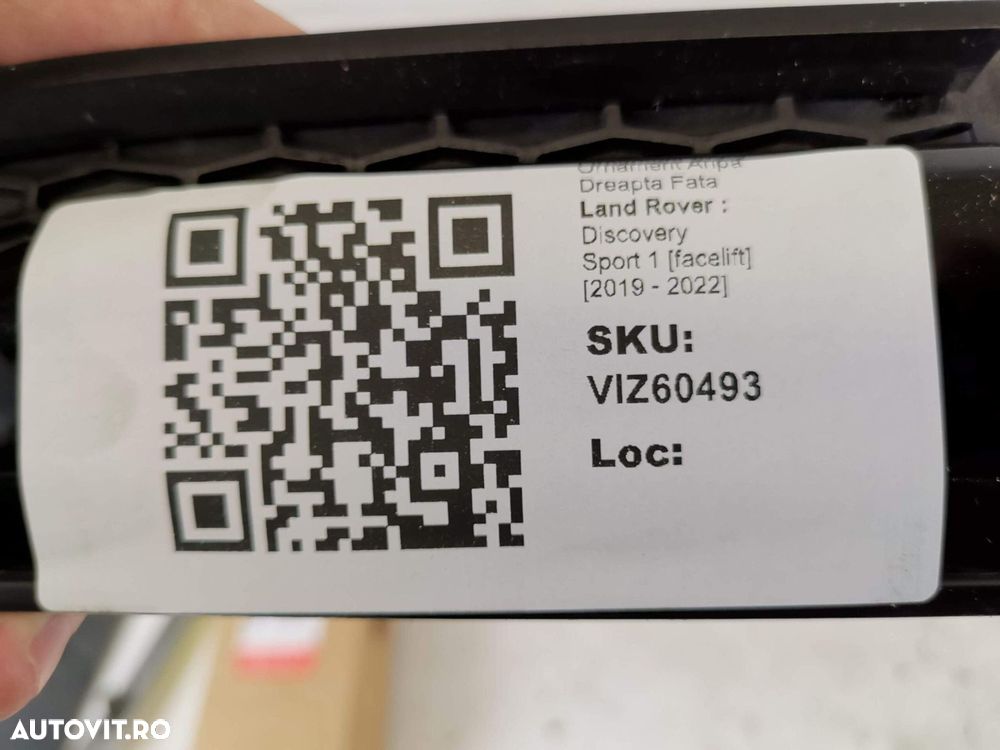 Ornament Aripa Dreapta Fata Land Rover  Discovery Sport 1 facelift 201 - 8