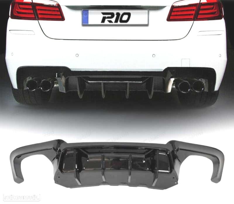 DIFUSOR BMW F10 F11 LOOK M COMPETITION PRETO BRILHANTE - 1