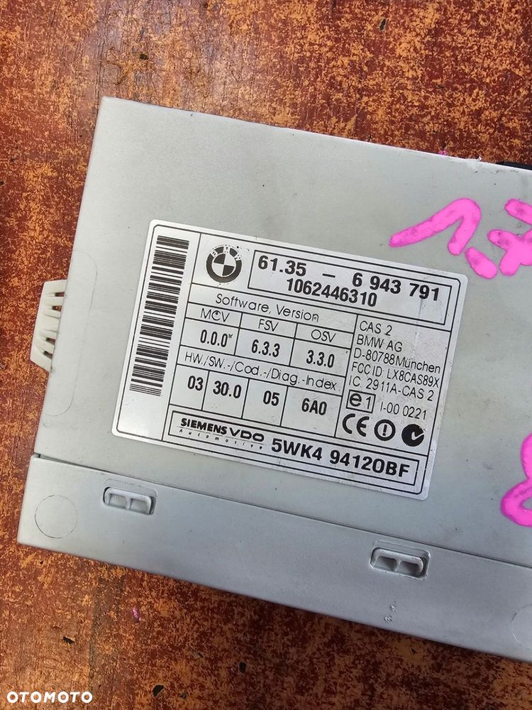 ZESTAW IMMO KOMPUTER STARTOWY BMW E87 EU 1.6B N45B16A 0261209085 6943791 - 3