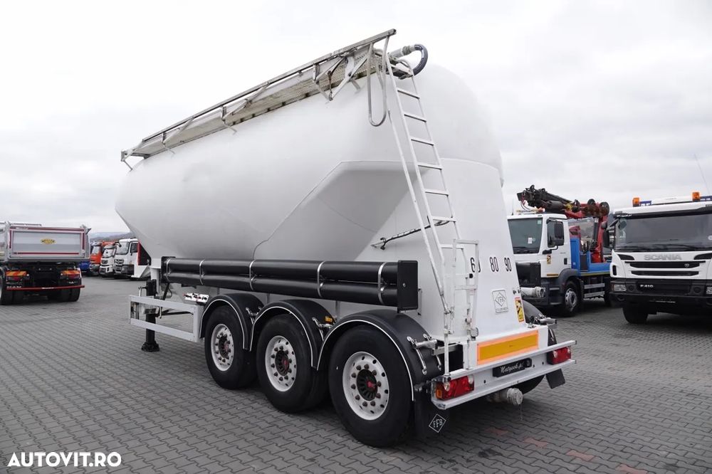 Feldbinder REMORCĂ DE CIMENT / 2 COMPARTAMENTE / 37.000 L / SILOS / PENTRU MATERIALE VRAC / AXIE DE RIFAT / SAF / JANTE DE ALIE - 3