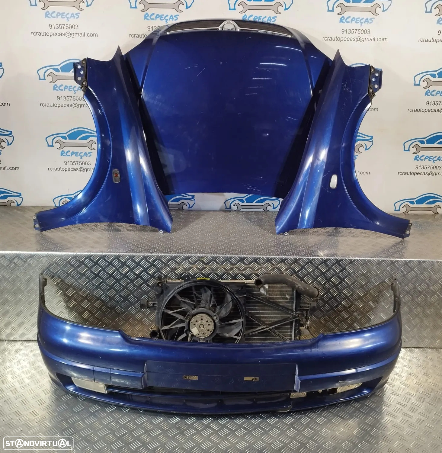 FRENTE COMPLETA OPEL ASTRA G T98 CAPOT PARACHOQUES GUARDA-LAMAS OTICAS FRENTE FIBRA RADIADOR VENTILADOR REFORÇO - 5