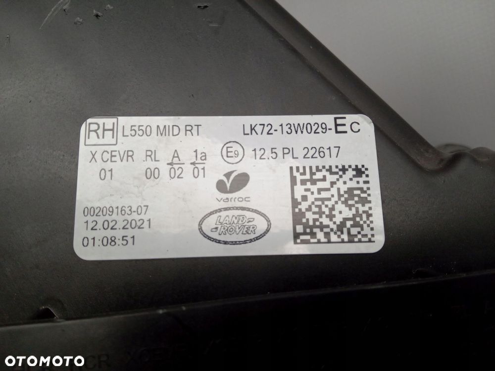 land rover discovery sport lift prawa lampa led - 12