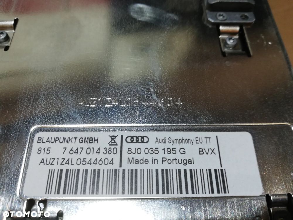 RADIO RADIOODTWARZACZ CD AUDI SYMPHONY AUDI TT 8J 8J0035195G - 3
