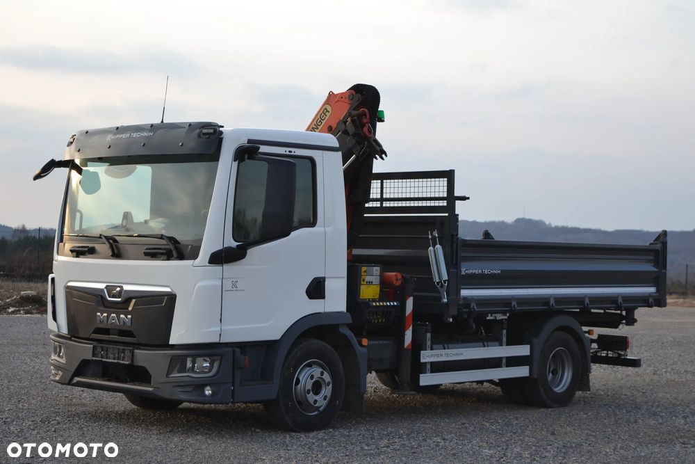 Mercedes-Benz Atego 1524 Nowy 3-stronny WYWROT Nowy żuraw HDS HMF 810 K2 Kiper Wywrotka Fassi Hiab Palfinger DN HC TGL TGM Midlum Eurocargo LF - 3