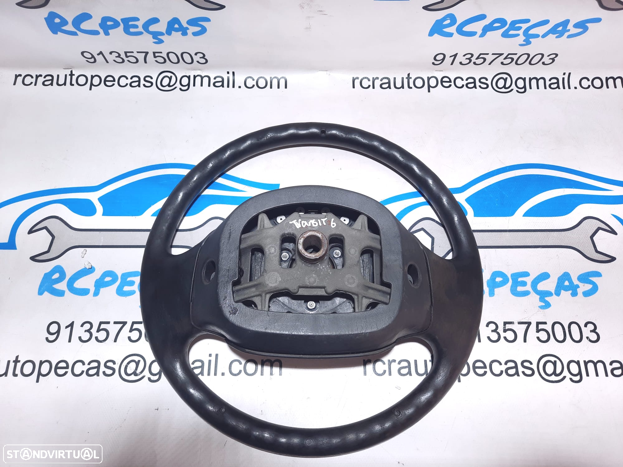 VOLANTE GUIADOR COMPLETO FORD YC1A3600ADW FORD TRANSIT VI 6 MK6 FA PELE AIRBAG - 8