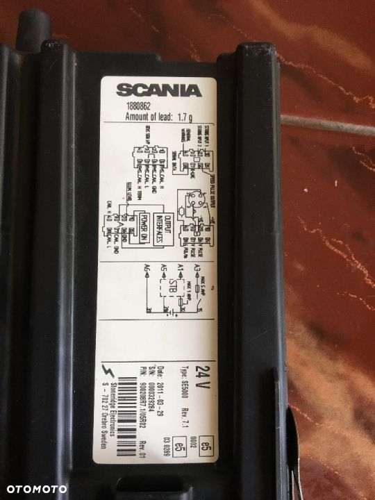 Tachograf Scania R 1880862 1783076 1867376 - 3