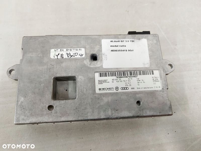 AUDI Q7 1 I 4L MODUŁ STEROWNIK TUNER RADIA 4E0035541S - 1