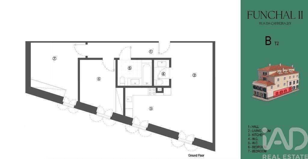 Apartamento T2 em Funchal (Sé) de 92,00 m2 - Grande imagem: 5/9