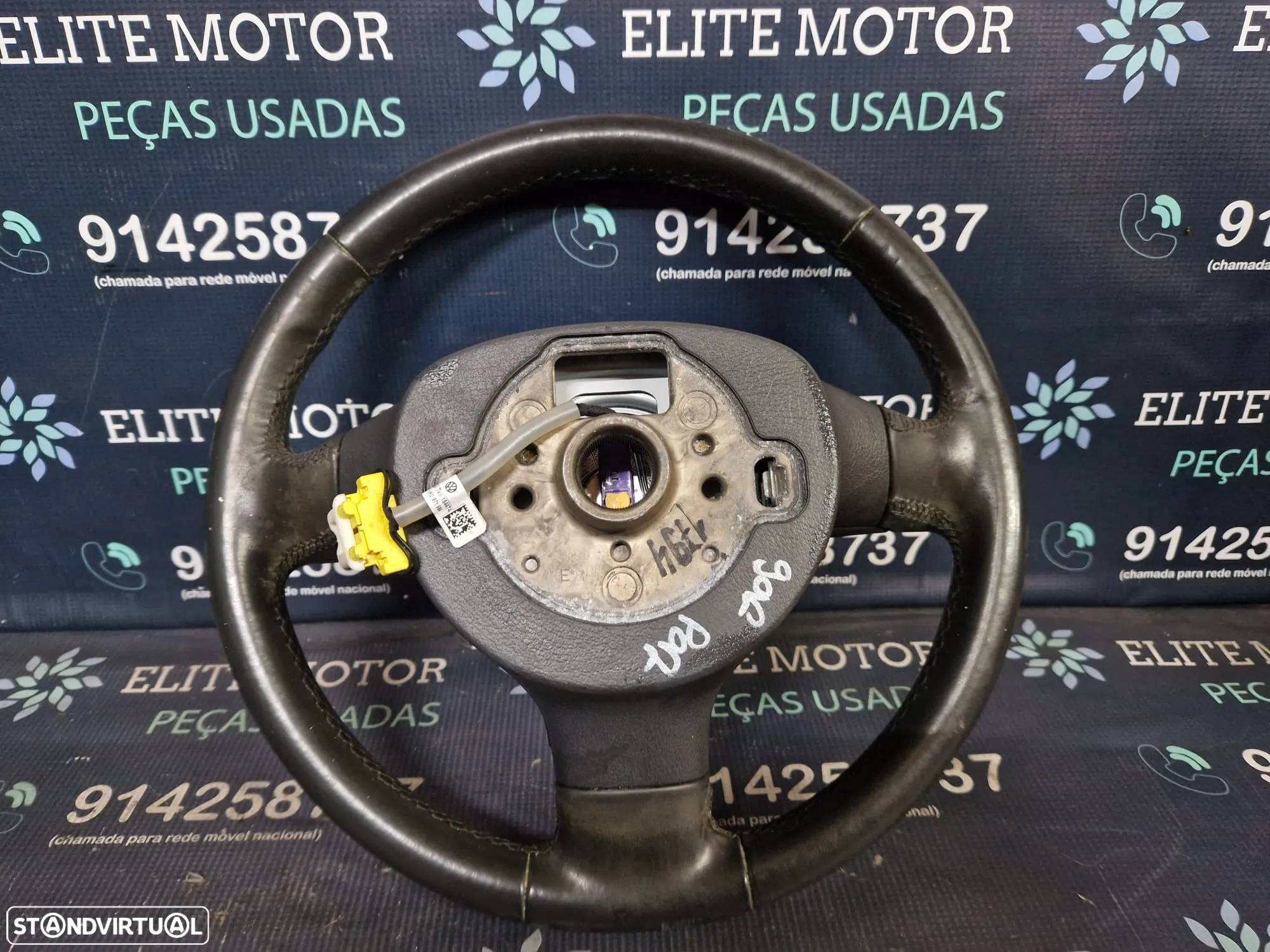 Volante usado pele com airbag VW GOLF V 5 JETTA PASSAT TOURAN CADDY - 5