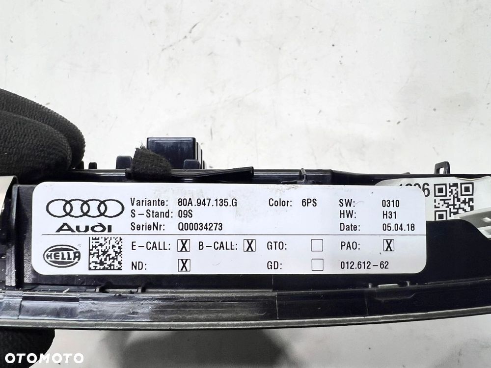 LAMPKA OŚWIETLENIE KABINY AUDI Q5 FY 80A947135G 6PS - 5