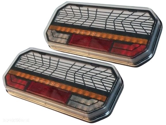 ampa tylna zespolona LED NEON 12/24V przyczepa naczepa TIR ciągnik komplet