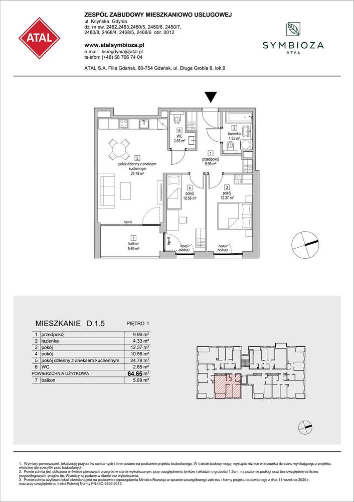3-pokojowe mieszkanie 64m2 + balkon Bez Prowizji - Pełny obrazek: 2/24