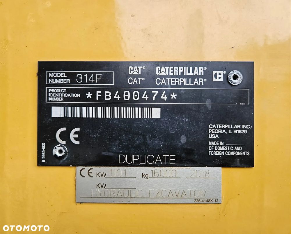 Caterpillar KOPARKA KOŁOWA CAT CATERPILLAR M314F M314 313 314 315 2018R ROTOTILT - 30