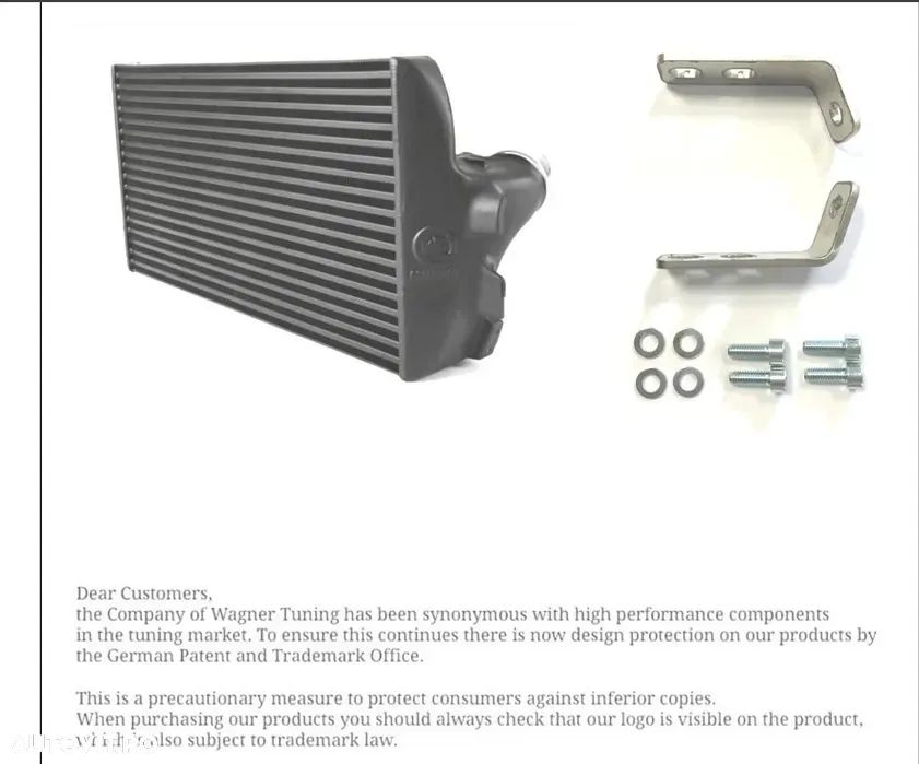 Kit intercooler sport Turbo core BMW Seria F (F07, F10, F11, F18, F06, F12, F13, F01, F02 plug & play F01/F02 - 730d, 740d, 740i 630d, 640d, 630i, 640i 518d, 520d, 525d, 530d, 535d, 535i, 540i stage2 stage 3 stage4 nou - 1