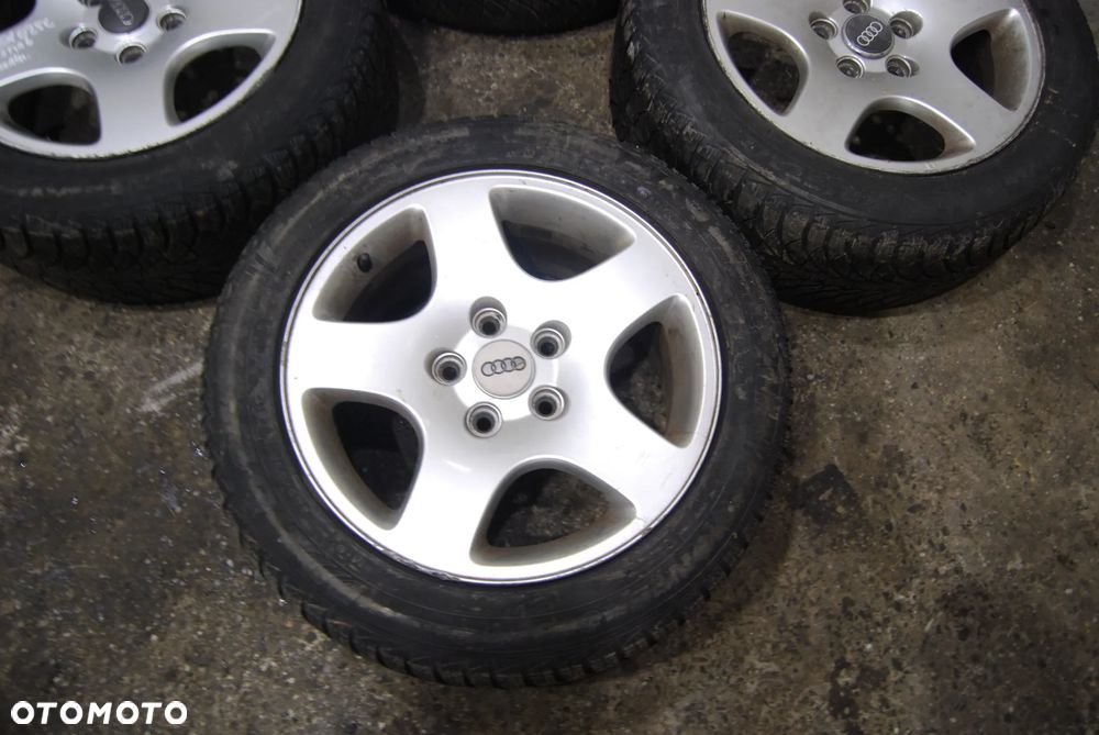 KOŁA FELGI ALUMINIOWE 8D0601025C 5X112 ET45 7J 205/55R16 OPONY ZIMOWE AUDI A6 C5 A4 B6 VW SEAT SKODA - 2