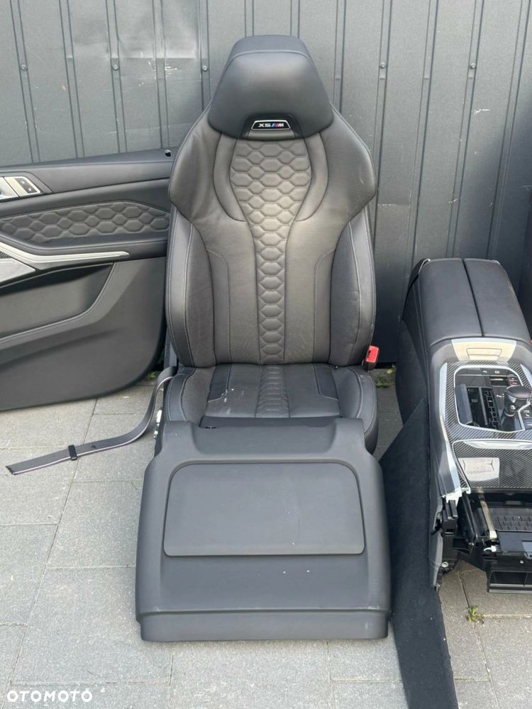 FOTELE TAPICERKA BMW X5 M F95 G05 SKÓRA PEŁNA MERINO CZARNA MASAŻ GRZANE - 5